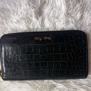 Miu Miu long black wallet